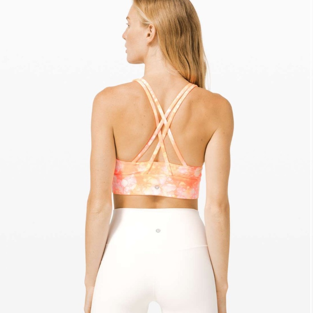 Lululemon Energy Bra High Neck Long Line Shibori *Medium Support B-D